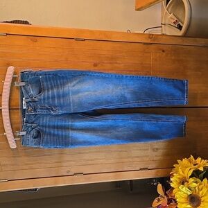 151 VIGOSS Red Rise Skinny Blue Denim Jeans